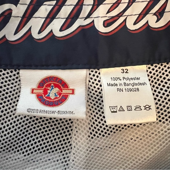 Budweiser King of Beers Swim Trunks Authentic Anheuser Busch Board Shorts Sz 32 - Picture 8 of 13